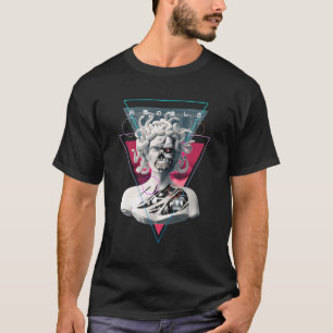 Vaporwave Cyborg Medusa Statuen Kunstkunst Japan T-Shirt