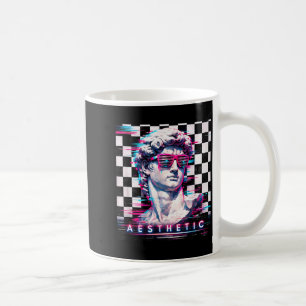 Vaporwave david Glitch Art Ästhetik Retrowave 80er Kaffeetasse