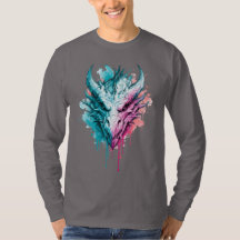 Vaporwave-Drache-Aquarell-Langarmshirt