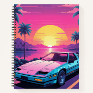 Vaporwave Futuristic Retro Sports Carnet automobil