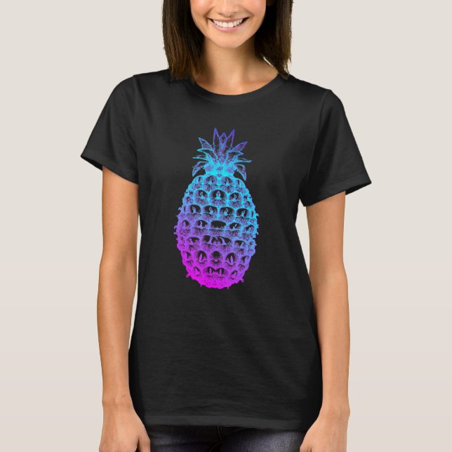 Vaporwave Glitch Ästhetik Stil Japan Ananas G T-Shirt (Vorderseite)
