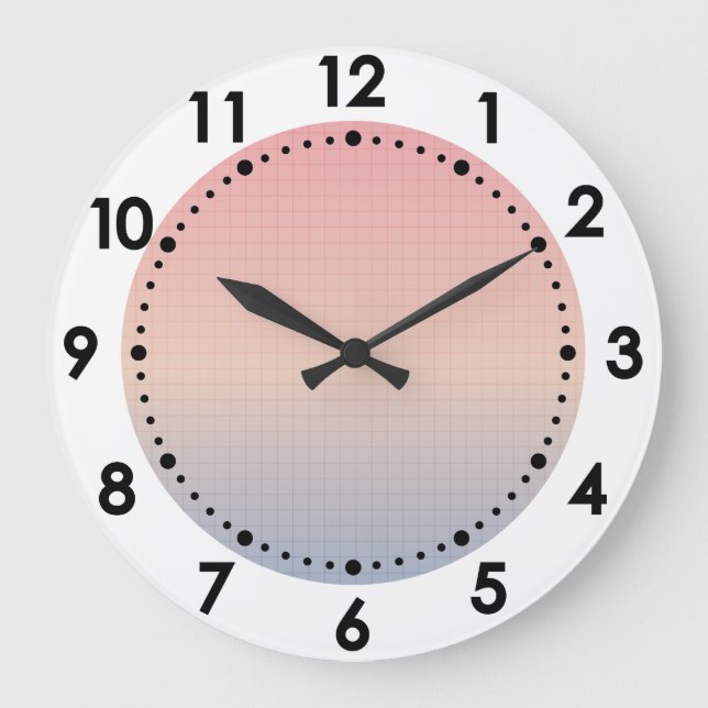 Vaporwave Große Wanduhr (Vorderseite)