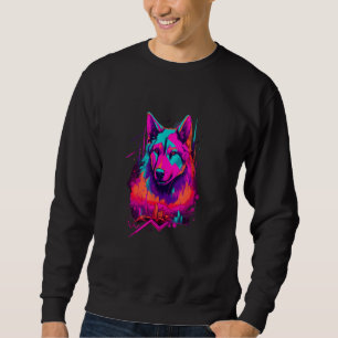 Vaporwave Huskies Retro Futuristische Sibirische A Sweatshirt