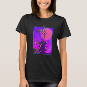 Vaporwave Japanese Cherry Blossom Japan Sakura Flo T-Shirt
