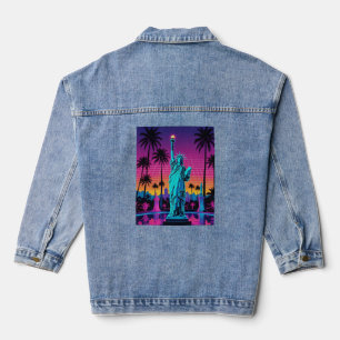 Vaporwave Liberty Palm City Retro T Shirt