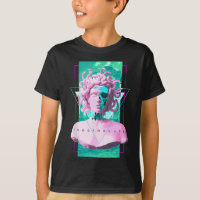 Vaporwave Medusa Statue mit Skull Ästhetik Kunst R
