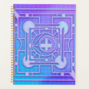 Vaporwave néon futuriste Abstrait géométrique