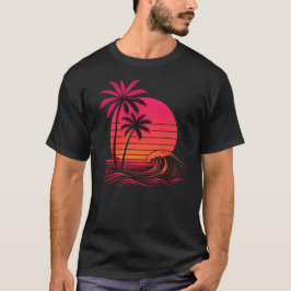 Vaporwave Retro Tropical Sunset T-Shirt