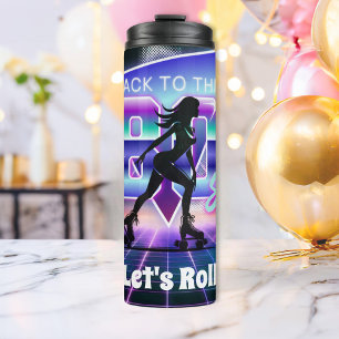 Vaporwave Roller Skate Geburtstagsparty Thermosbecher