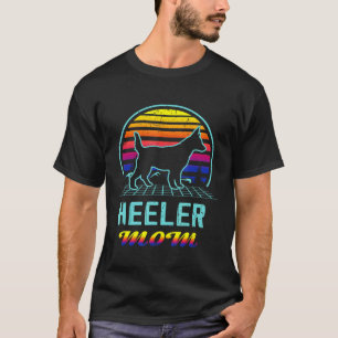 Vaporwave Roter Blue Heeler Mutter Australian Catt T-Shirt