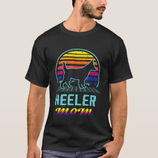 Vaporwave Roter Blue Heeler Mutter Australian Catt T-Shirt