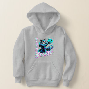 Vaporwave Samurai Striker Katze für Anime-Spieler Hoodie