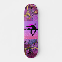 Vaporwave Skateboarder 7 3/4" Skateboard Deck