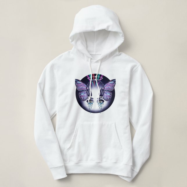 Vaporwave Skull Beats Hoodie 💀 🎧 (Design vorne)