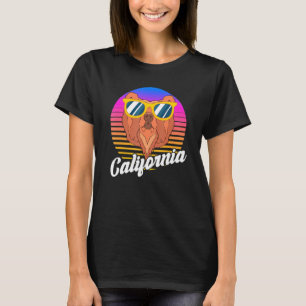 Vaporwave-Sonnenbrille 90er Jahre Californian Bär T-Shirt