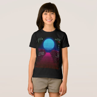 Vaporwave Sonnenuntergang Landschaft Tri-Blend Shirt
