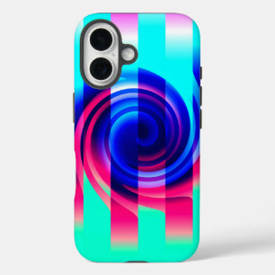 Vaporwave Spiral Abstrakt Otterbox iPhone 13 Fall 16 Hülle