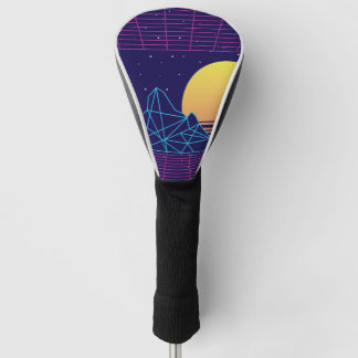 Vaporwave Sunset Golf Headcover