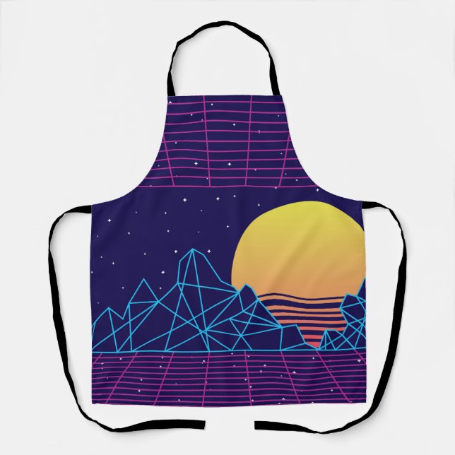 Vaporwave Sunset Schürze (Vorderseite)