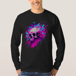 Vaporwave-Totenkopf städtische Ästhetik Pastell-Go T-Shirt