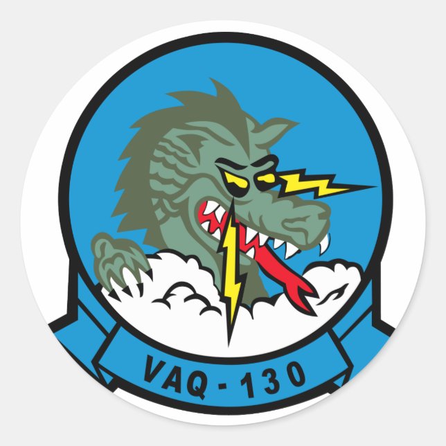 VAQ-130 Zappers Runder Aufkleber (Vorderseite)
