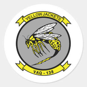 VAQ-138 Gelbe Jacken Runder Aufkleber