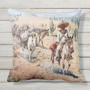 "Vaquero Pack Train" von Edward Borein Kissen