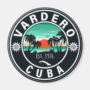 Varadero Cuba Island Retro Sunset Souvenirs 60er Magnet