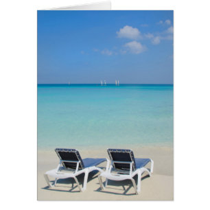 Varadero, Kuba. Sand und Strandliegen