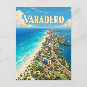 Varadero Kuba Vintage Reise Kunst Postkarte