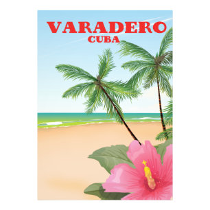 Varadero kubanisches Strand-Reiseplakat Fotodruck