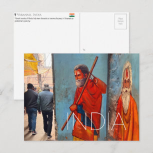Varanasi, Indien Reise-Postkarte Postkarte