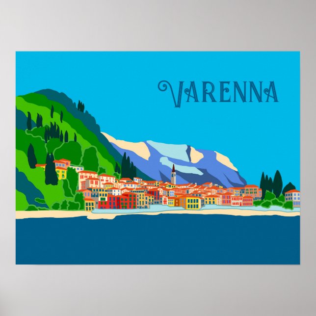 Varenna Lago Como Italien Vintage Poster (Vorne)