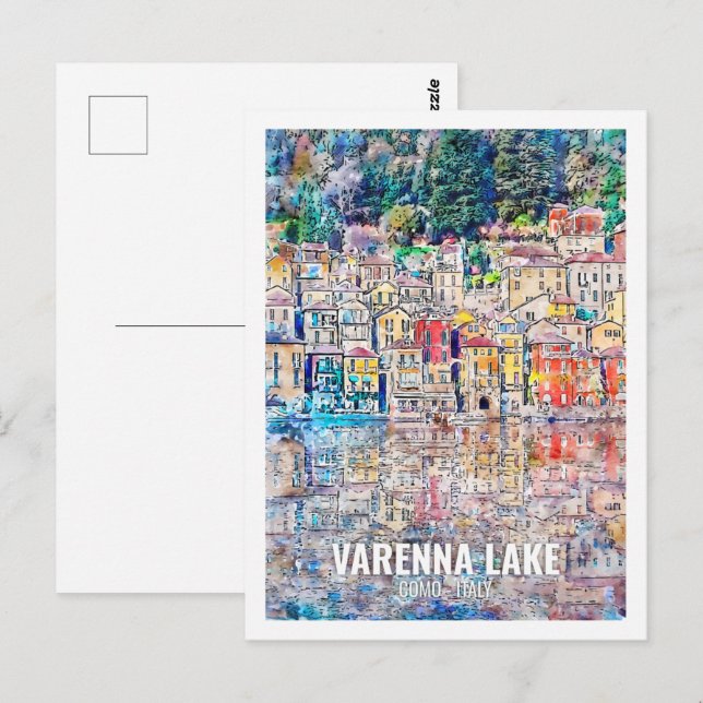 Varenna See Como Italien Reisen Postkarte (Vorne/Hinten)