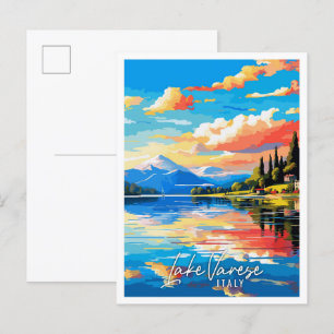 Varese Italien Vintage Illustration Postkarte