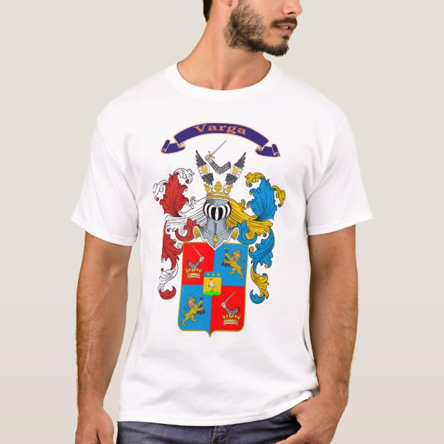 Varga Familien-ungarisches Wappen T - Shirt (Vorderseite)