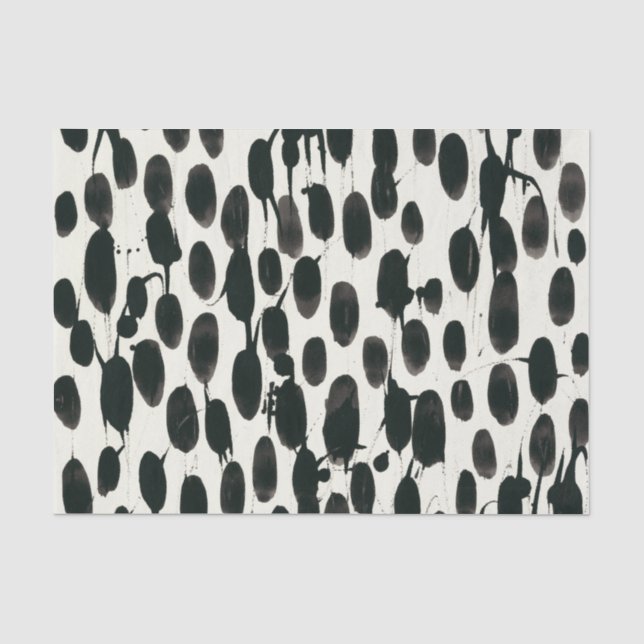 Variable I | Schwarze Farbe Seidenpapier (Vorderseite)