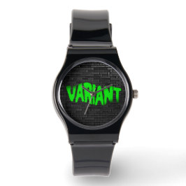 VARIANT GRAFFITI Green Unisex Silicone Strap Watch Armbanduhr
