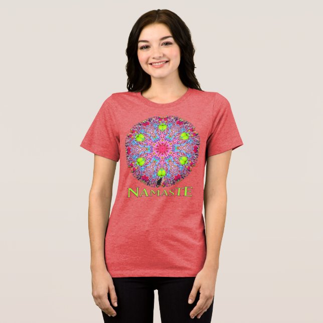 Variant Namaste Kaleidoscope Tri-Blend Shirt (Vorderseite voll)