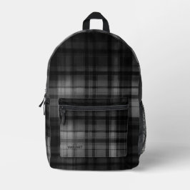 VARIANT Tartan Abstraction B/W Bedruckter Rucksack
