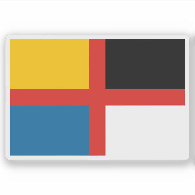 Variantenflagge des Imperiums der China (1915-1916 Aufkleber (Vorderseite)