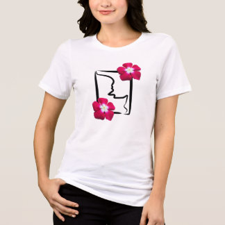 Variantenrosa schwarzes Design Tri-Blend Shirt
