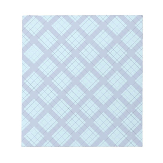 Variation Blue Kariert Notizblock (Vorderseite)