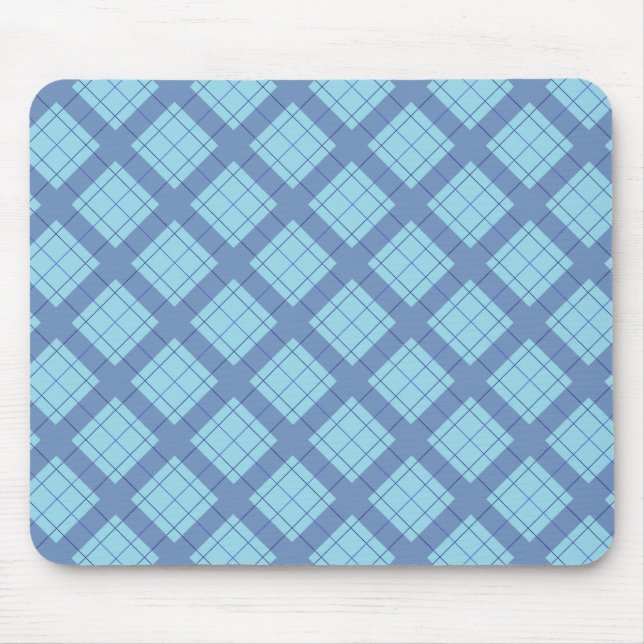 Variation Blue Plaid Mousepad (Vorne)