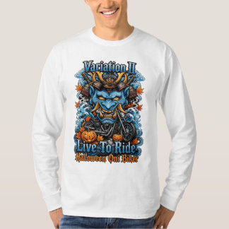 Variation II Live To Ride Halloween Oni Biker T-Shirt