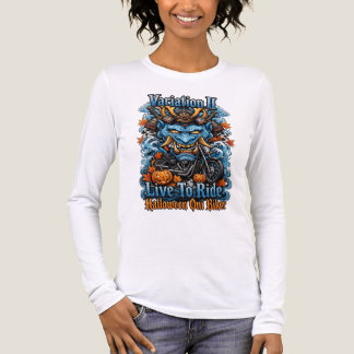 Variation II Live To Ride Halloween Oni Biker Tri-Blend Shirt