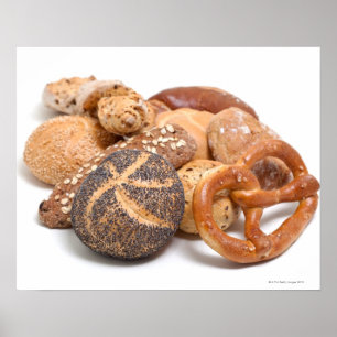 Variation von Backwaren Poster