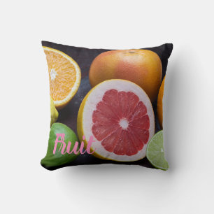 Variation von Zitrusorange, Limon, Mandarin, Kissen