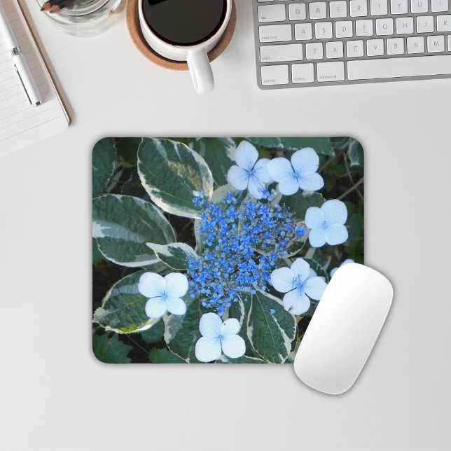Variegierter Blue Hydrangea Mouse-Pad Mousepad (Von Creator hochgeladen)