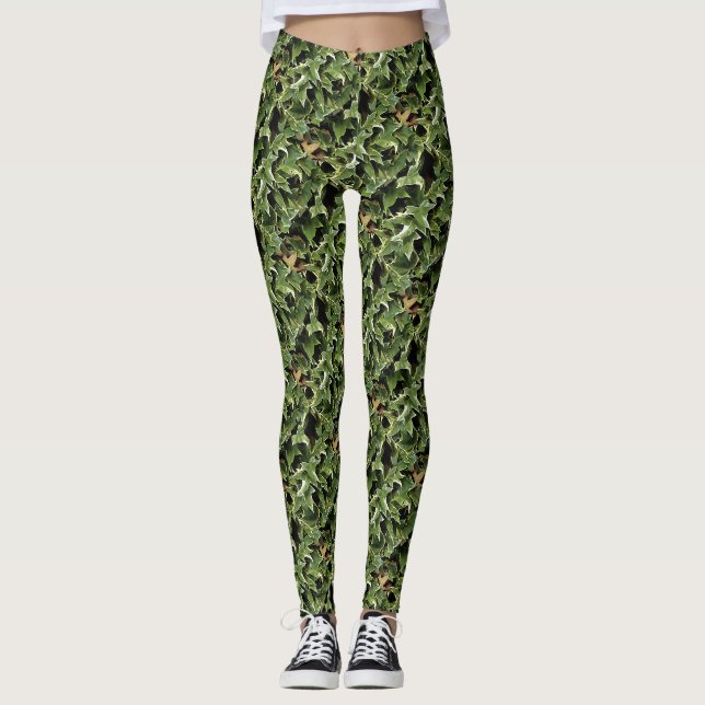 Variegierter ivy realistischer künstlerischer Stil Leggings (Vorderseite)